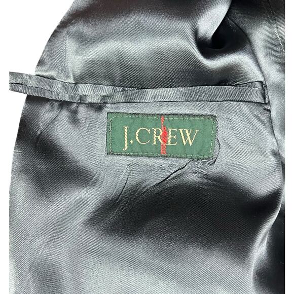 J. Crew 100% Wool Long Trench Coat Charcoal Gray Topcoat Overcoat Men's Size 38R - Picture 6 of 8